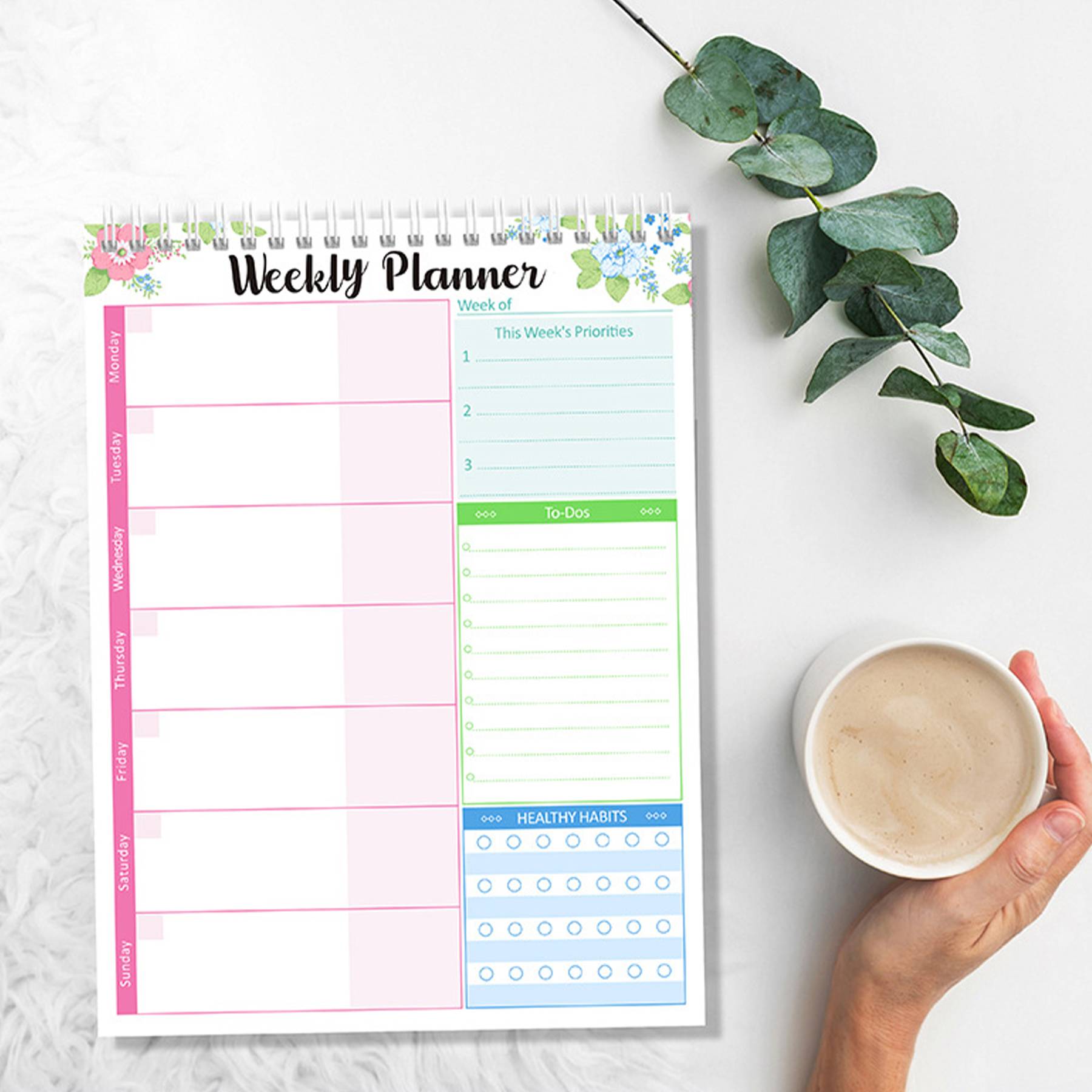 Paper Time management humbucker weekly planner 6
