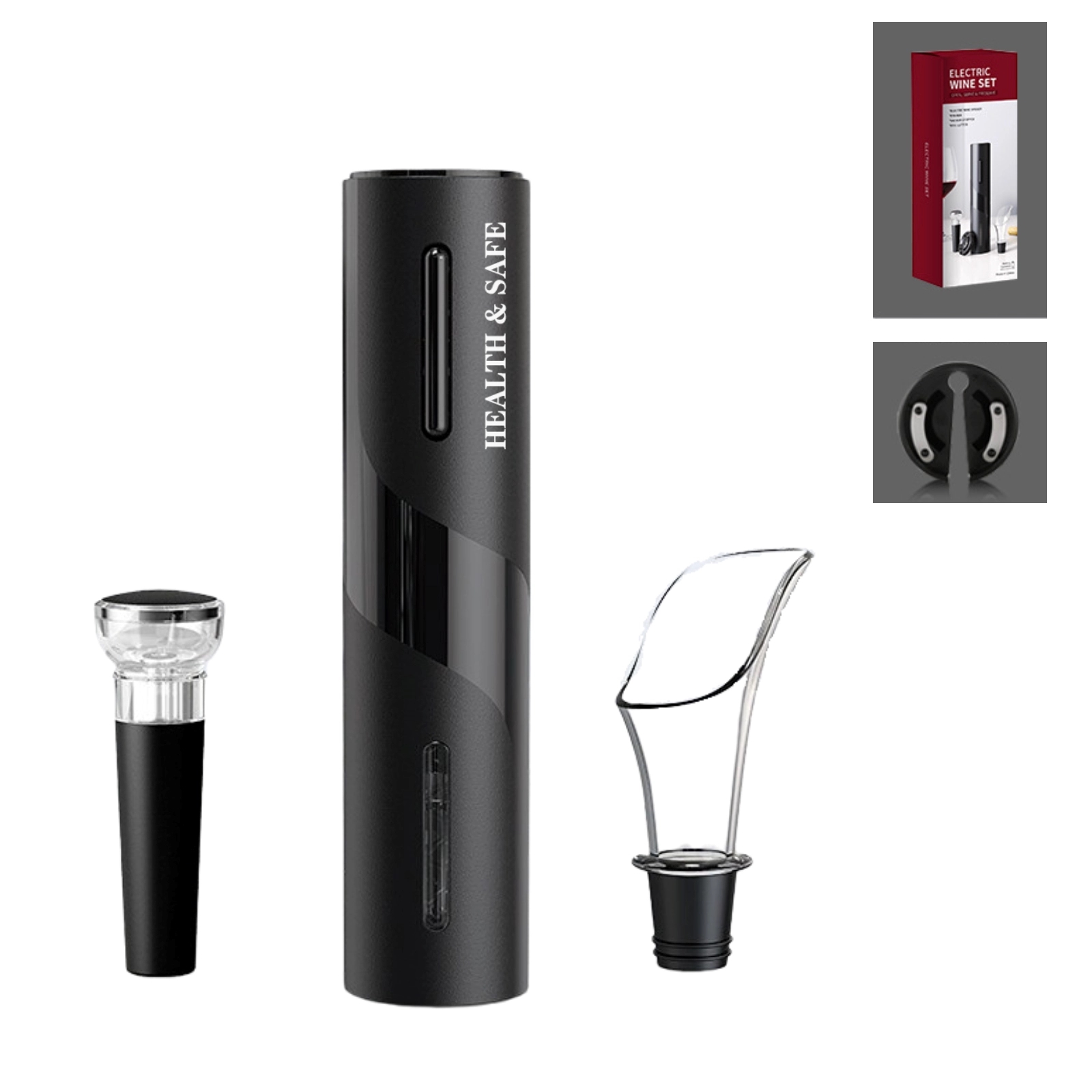 Stainless Steel Automatic Electric Wine Opener Set 3