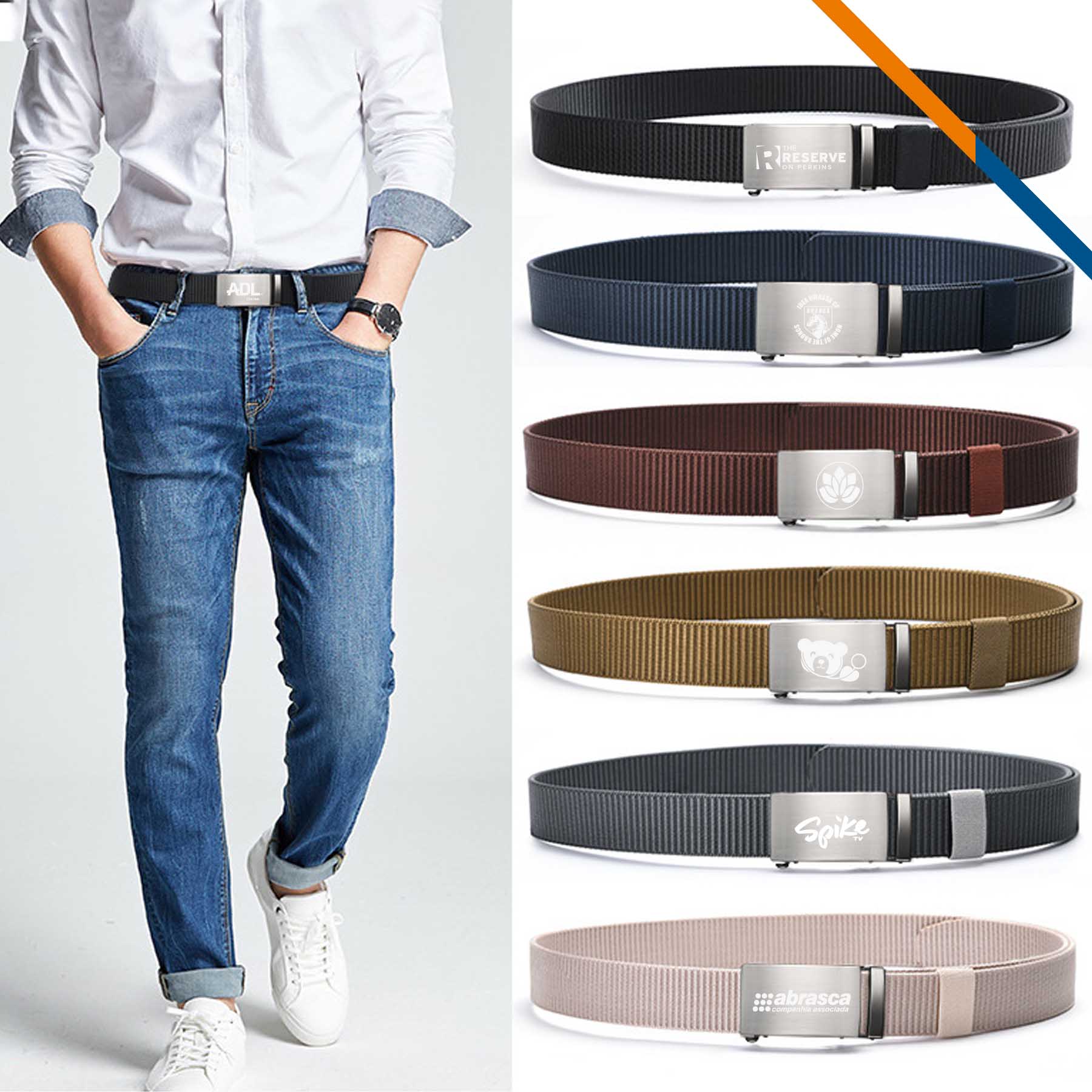Terio Adjustable Metal Buckle Canvas Belt 14