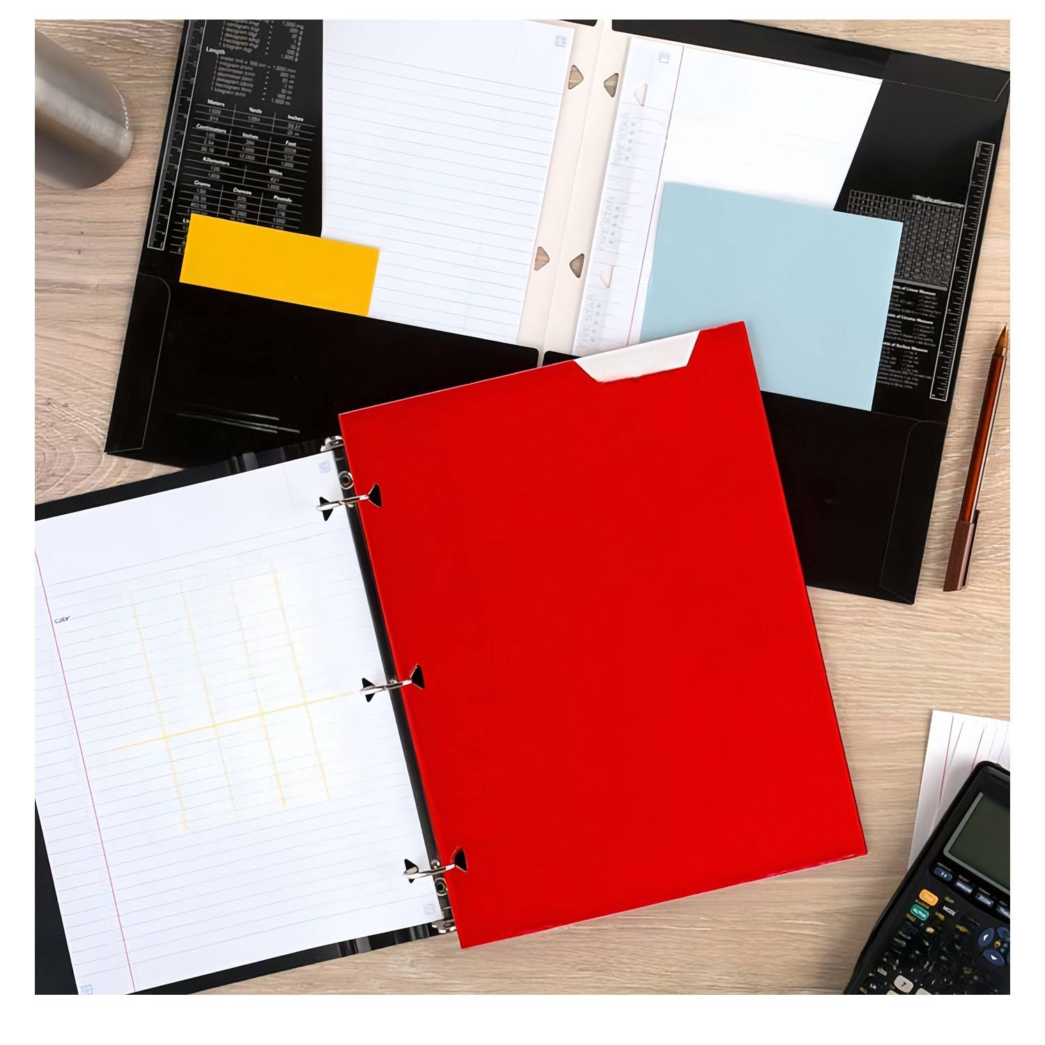 6 Pack A4 3 Ring Binders w/ Labels 6