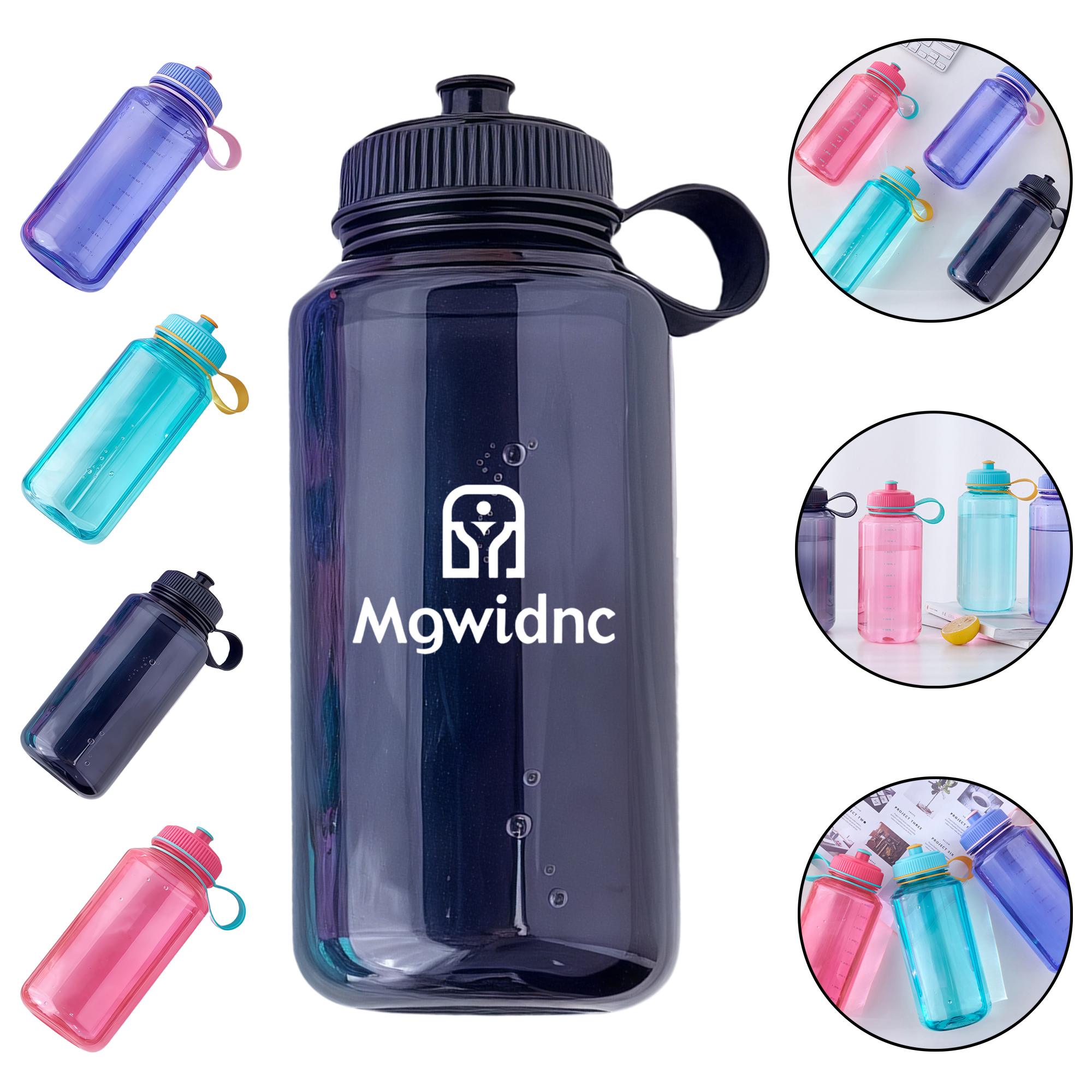 1000ml Plastic Wide Mouth Bottle with Handle