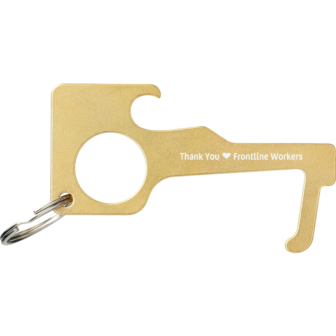 No Contact Keychain Bottle Opener - Brass 23