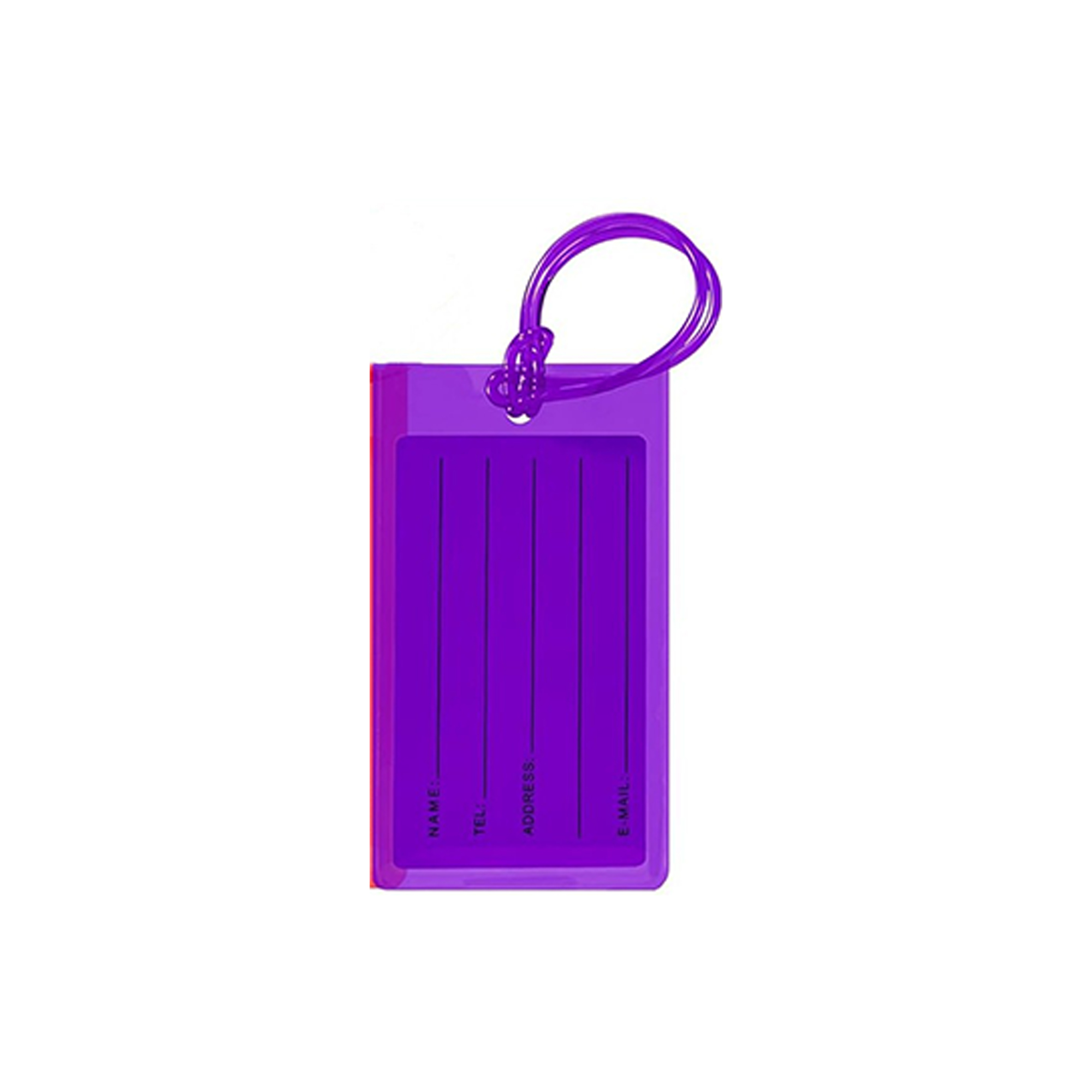 PVC Travel Identity Tag With Strap 4.6" x 2.6" 6