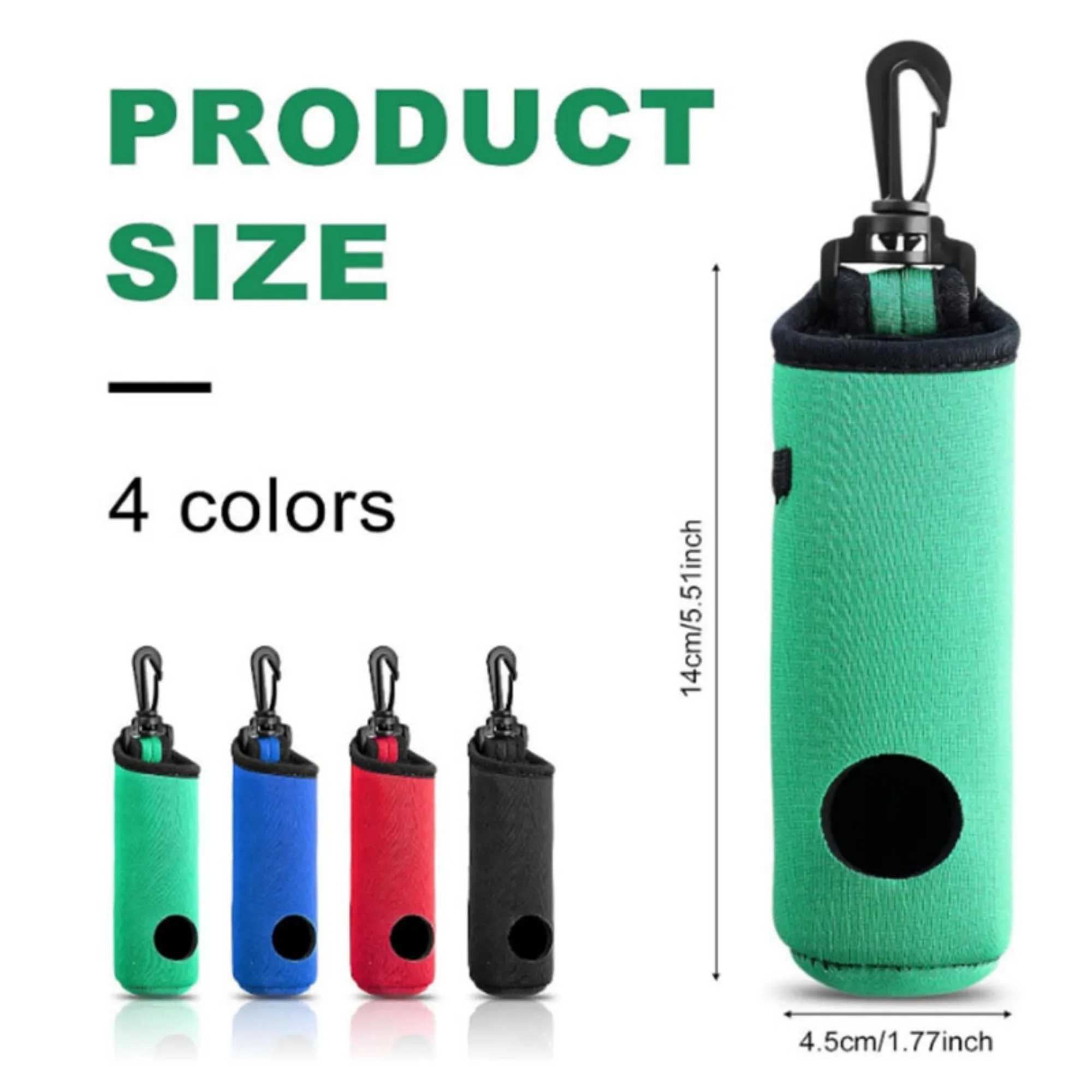 Golf Ball Storage Bag/Tee Holder Pouch w/Lightweight Hook 5