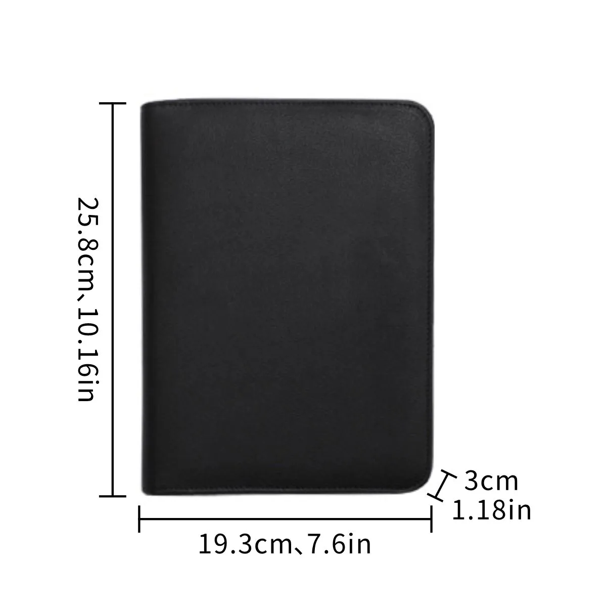 Zippered PU Leather A5 Business Notebook Organizer 6