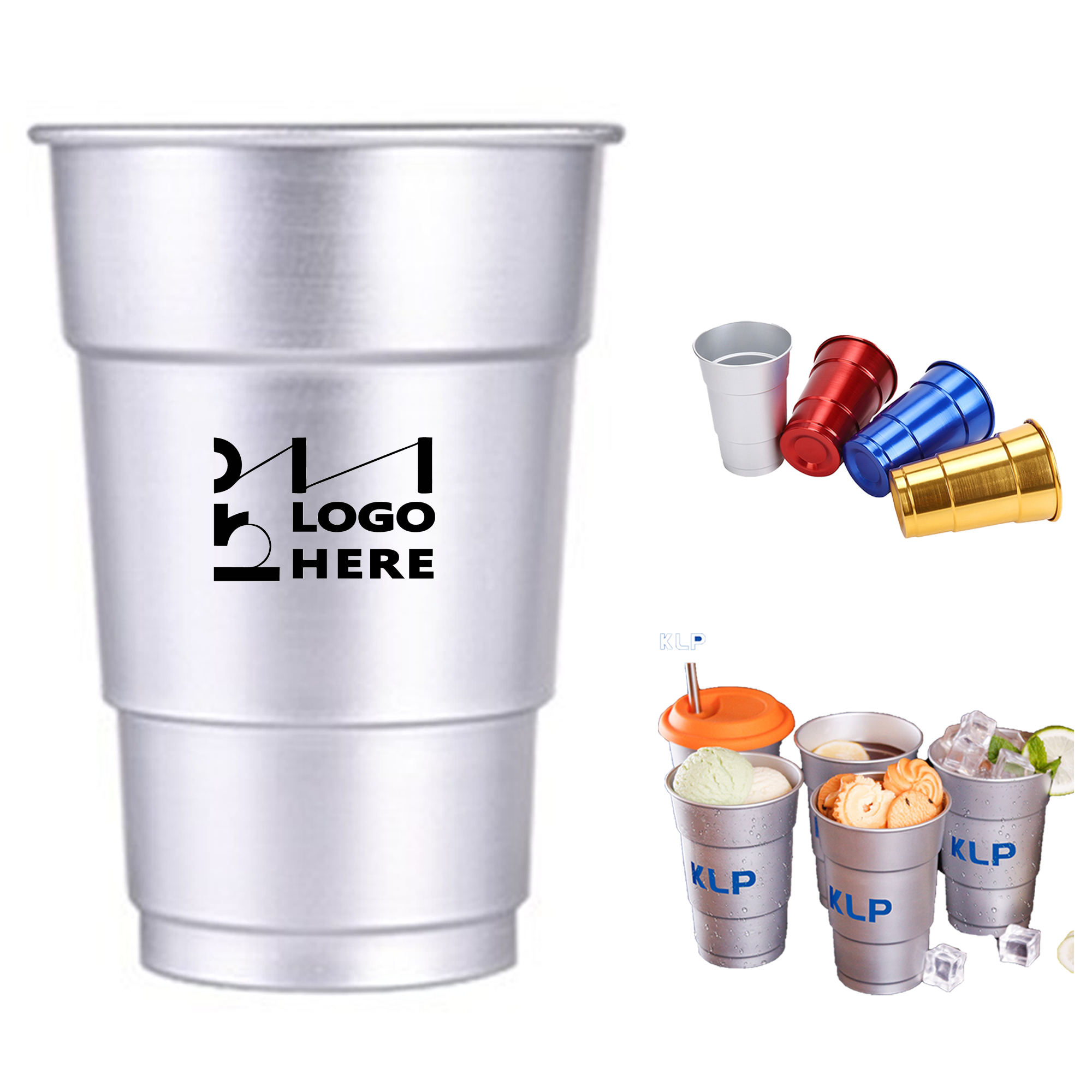 16 oz Stadium Straight Aluminum Cup 2