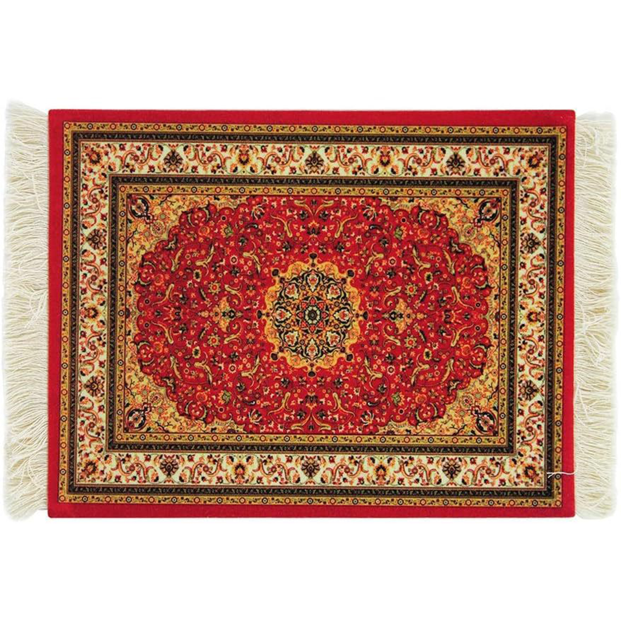 Fringe Edge Rug Mouse Pad Padded Protective Cloth Base 7.1" x 11" x 0.08" 2