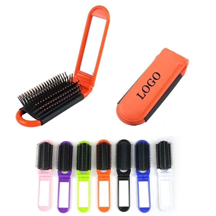 Folding Hair Brush & Mirror Set 2