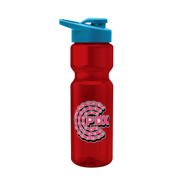 Blazer 28oz Transparent Bike Bottle w/Drink-thru Lid 450