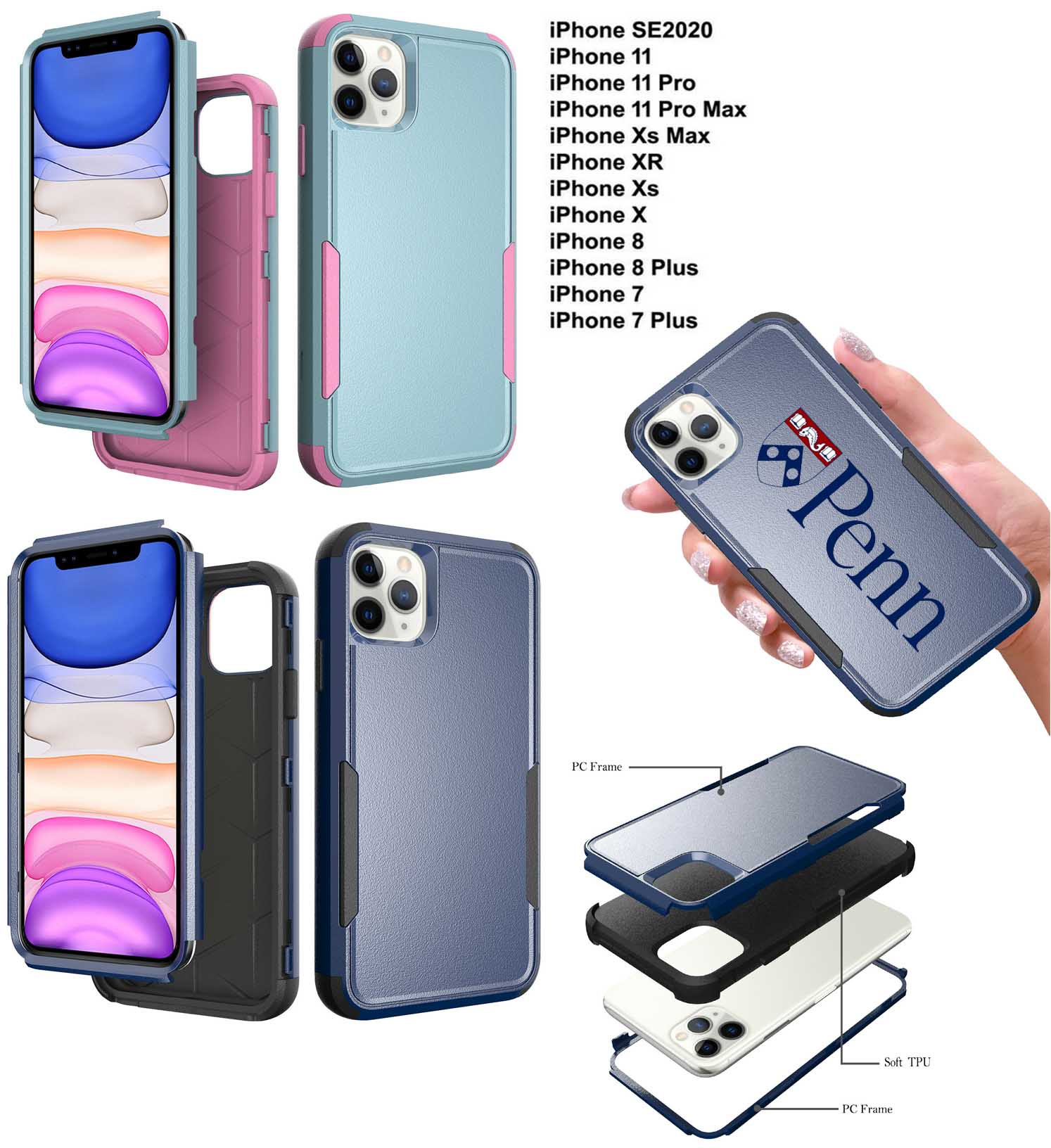 iBank ® Shockproof Case for iPhone 16, 16 Plus, 16 Pro, 16 Pro Max. Free Shipping 1