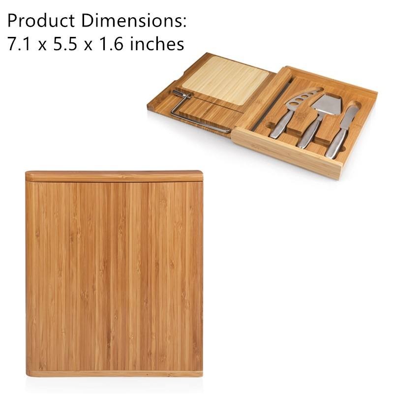 Stainless Steel Cheese Knife Set With Wood Case 2