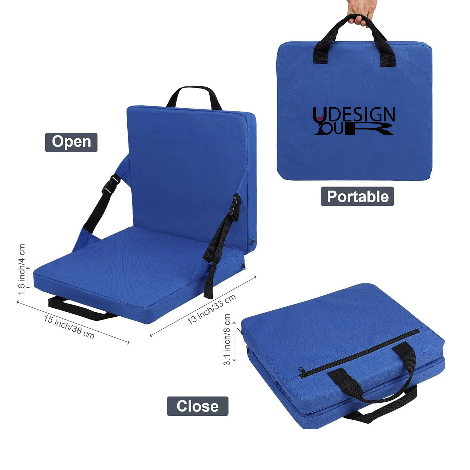 Portable Folding Outdoor Tote Cushion Multi-Functional Stadium Seat 2