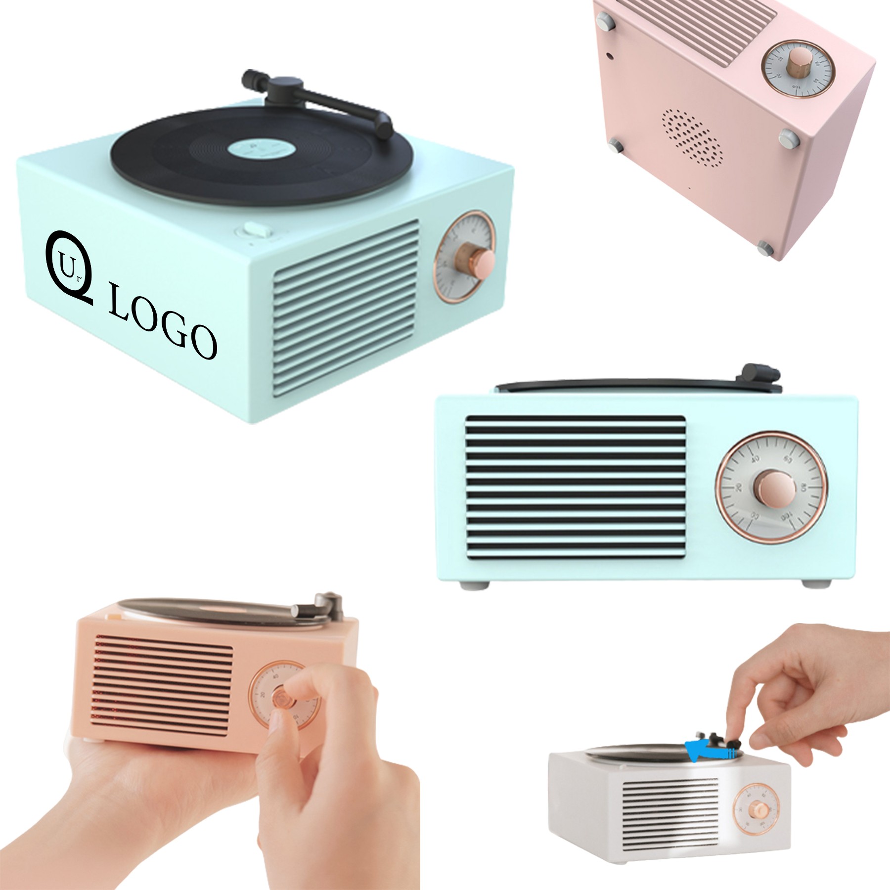 Vinyl Record Player Style Bluetooth Speaker 1