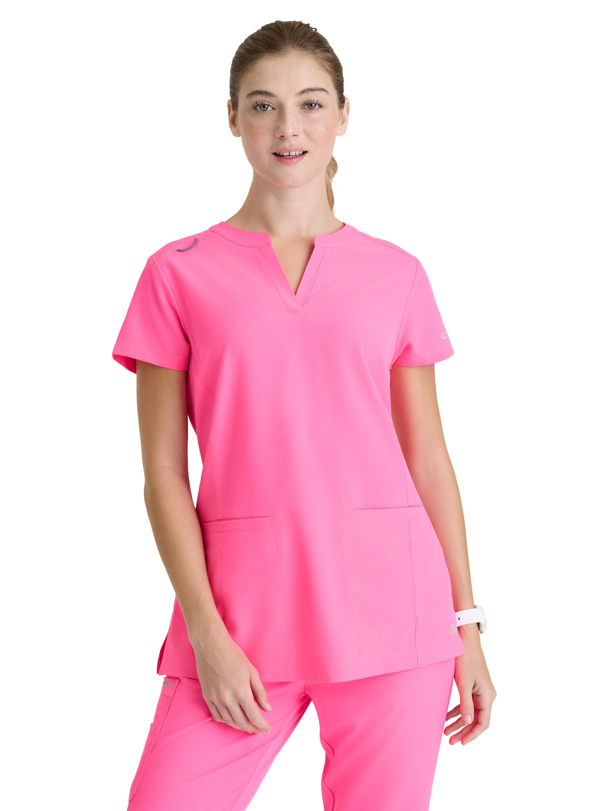 Skechers - Women's Two-Pocket Placket V-Neck Coast Scrub Top 17