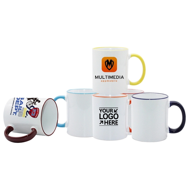 11 oz White Ceramic Sublimation Coffee Mug 5