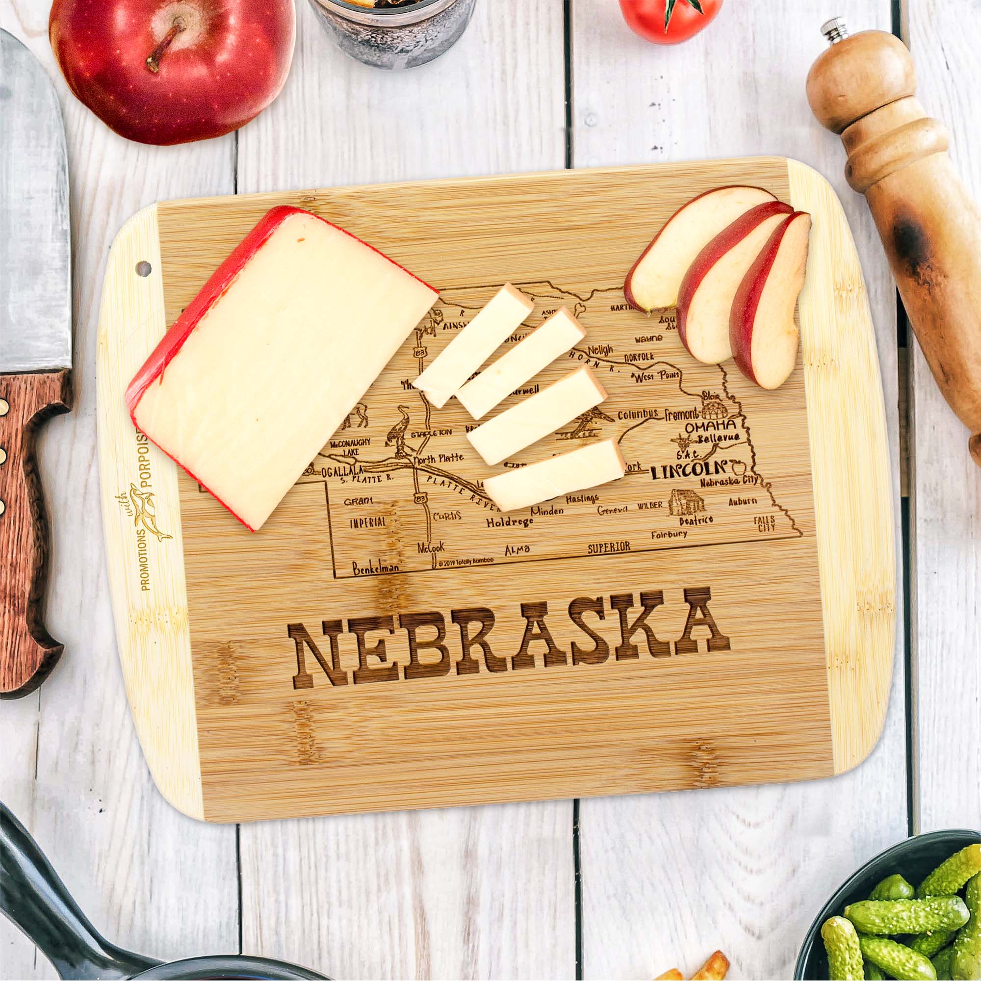 A Slice of Life Nebraska Serving & Cutting Board 9