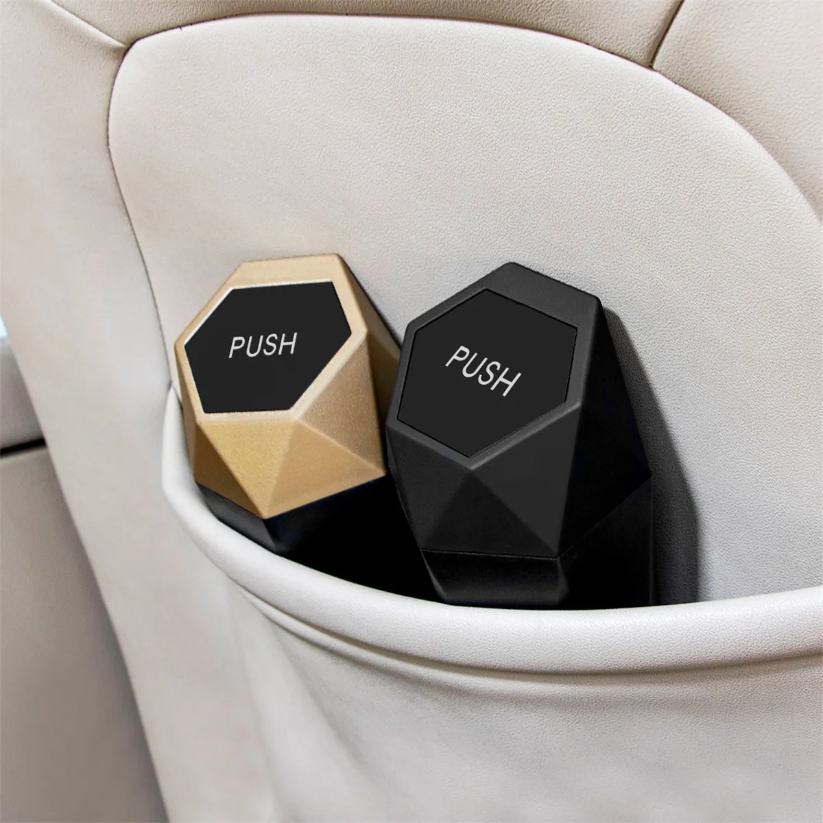 Car Trash Can with Lid Mini Garbage Bin 4