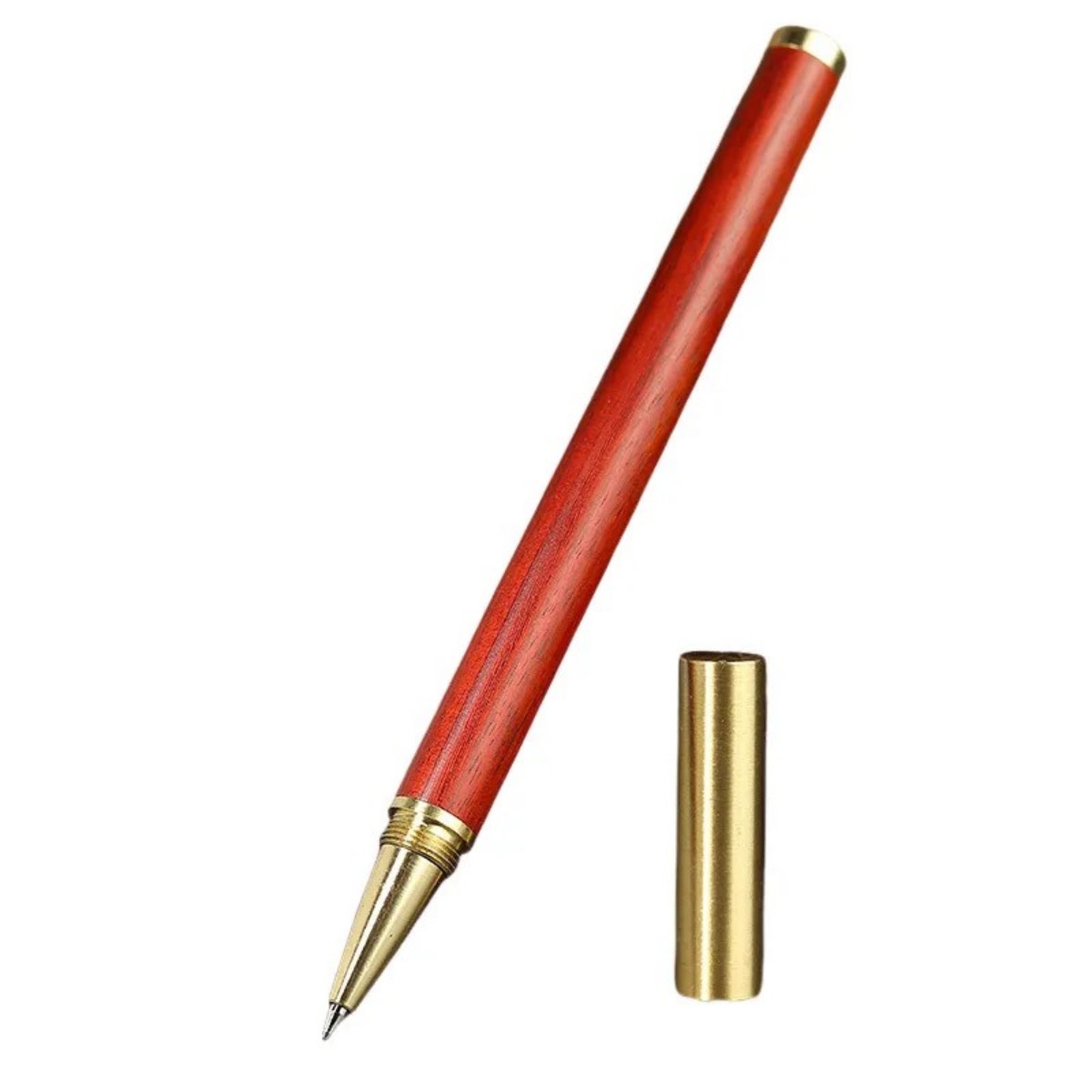 Wooden Office Pen with Brass Trim 2