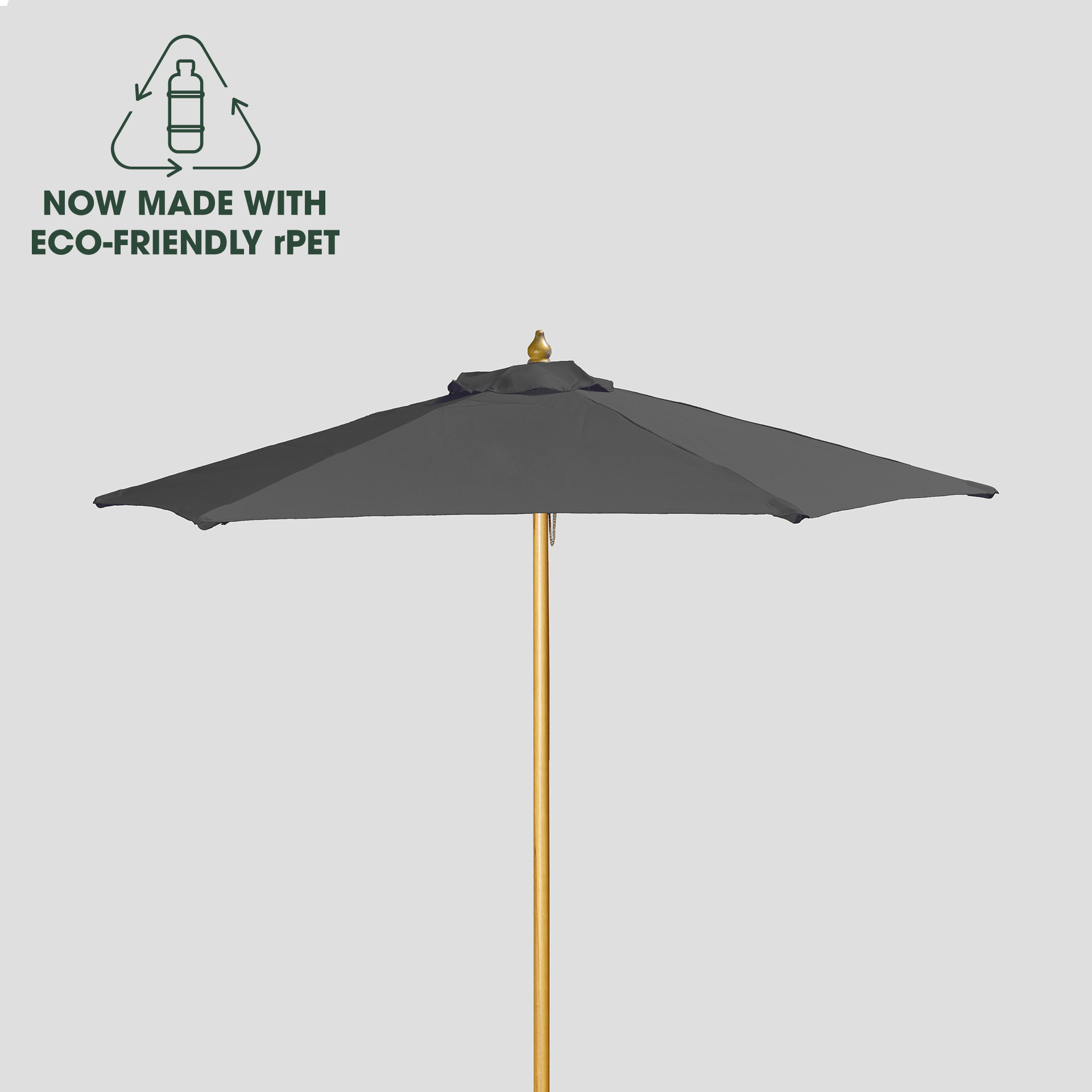 7' Wood Market Umbrella