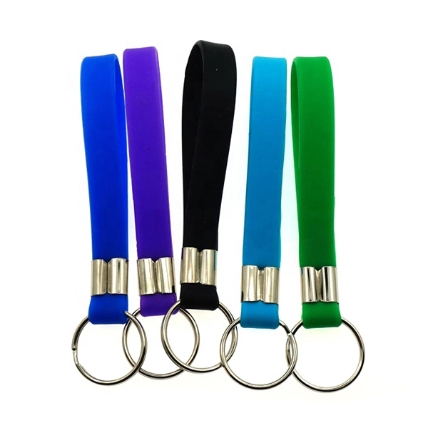 Custom Silicone Bracelet Strap Keychain 6