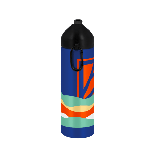 EasyFlow Recycled Aluminum Bottle w Straw Lid, custom water bottle with logo imprint 106