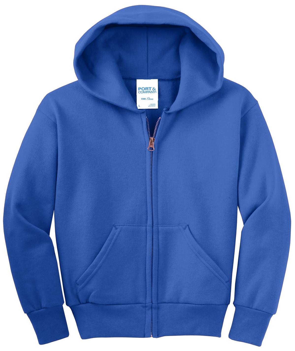Port & Company® Youth Core Fleece Full-Zip Hooded Sweatshirt 101