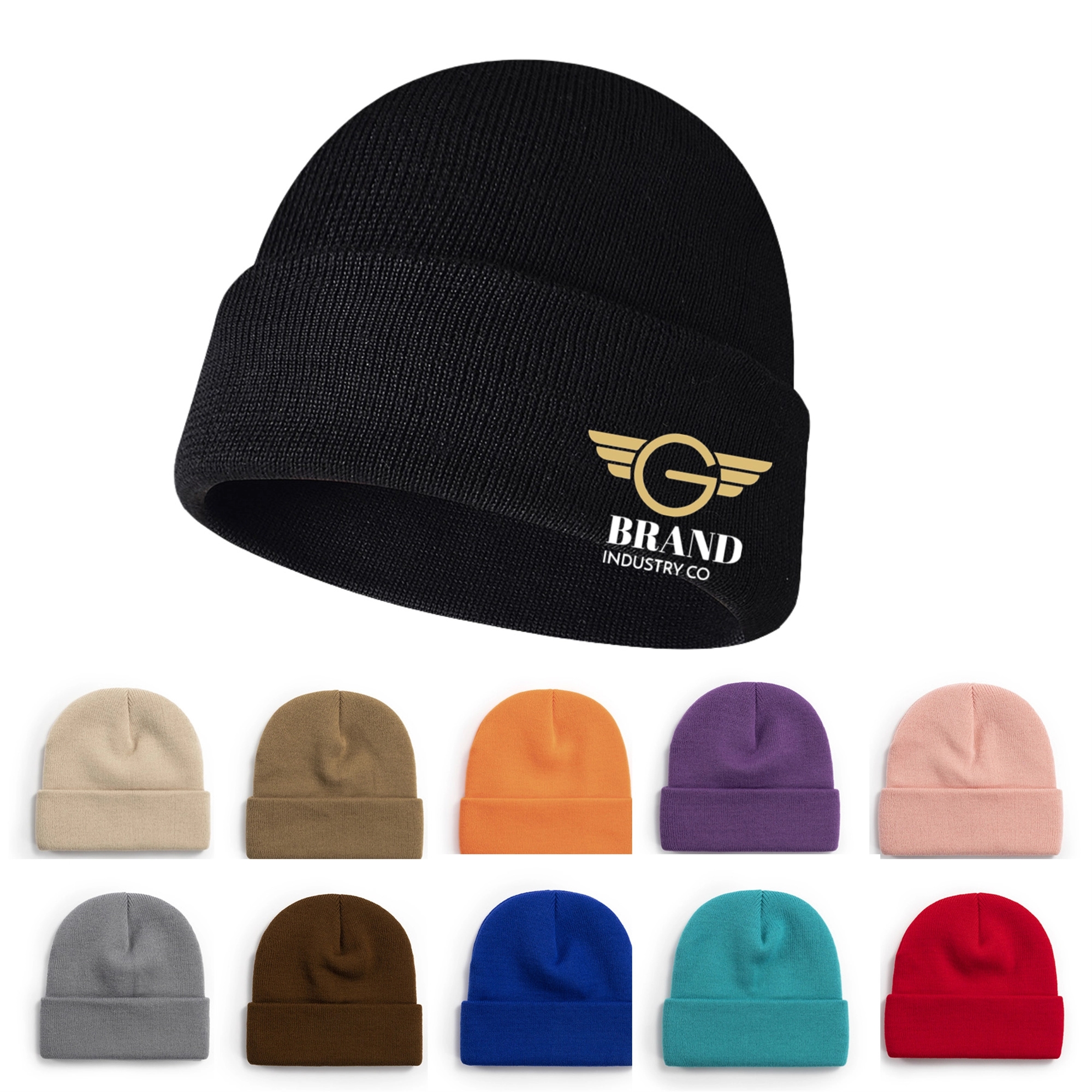 Acrylic Knit Beanie Hat