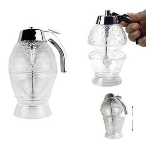 8oz Down Flow Honey Syrup Dispenser Bottle With Easy Press 7