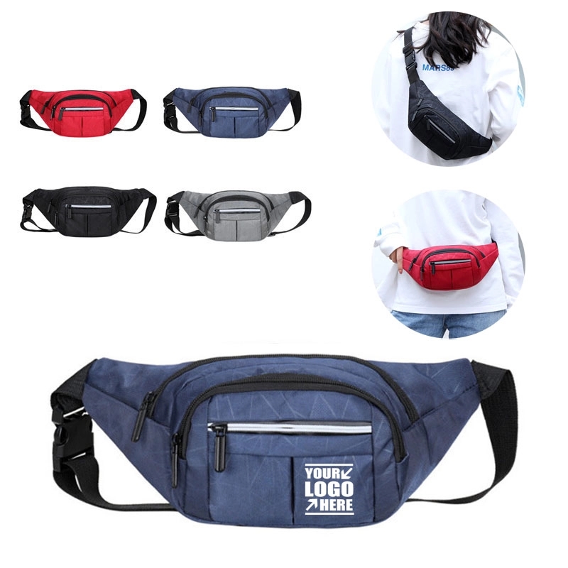 Crossbody Fanny Pack With Reflective Strips 1