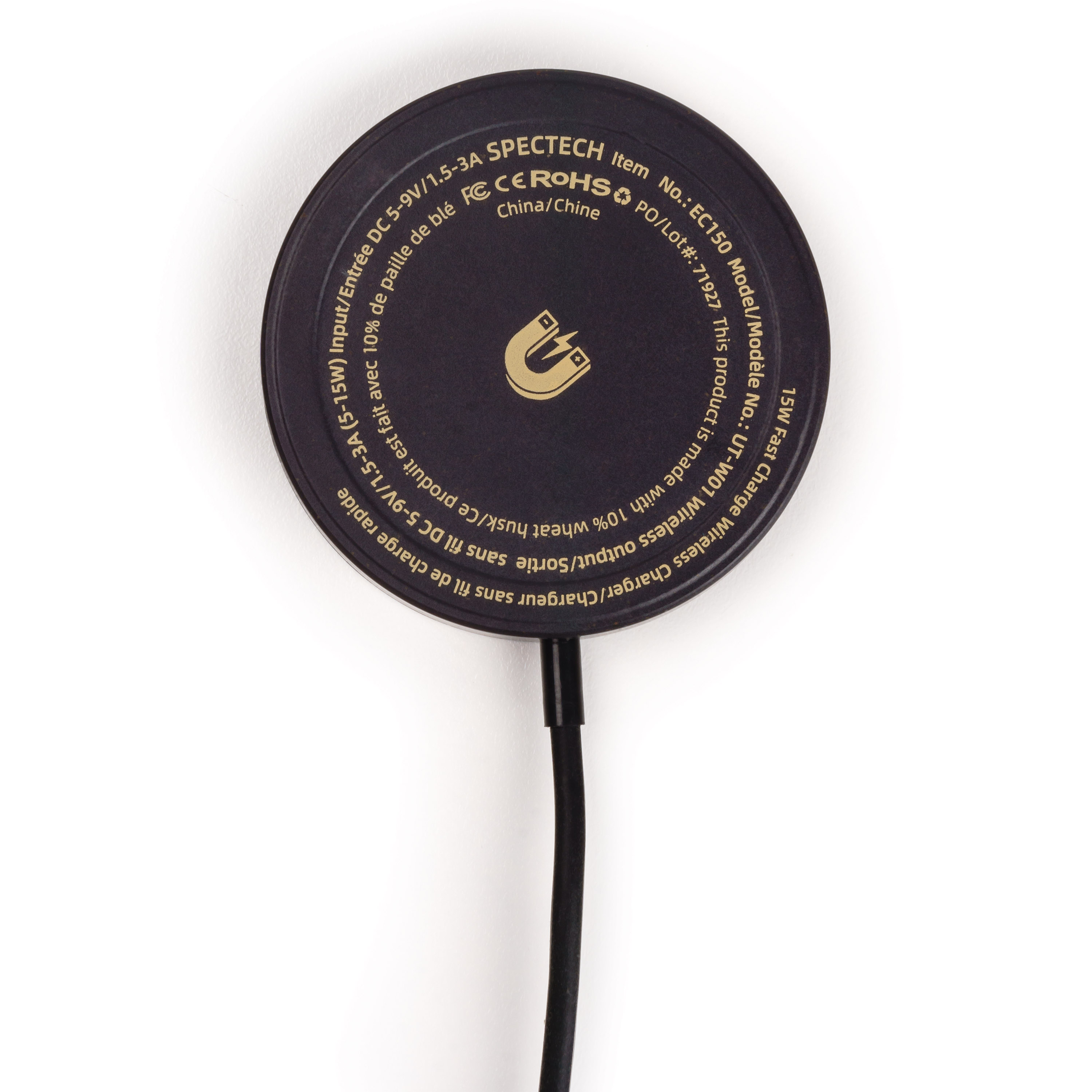 Wheat recycled 15w magnetic wireless charging dock 22