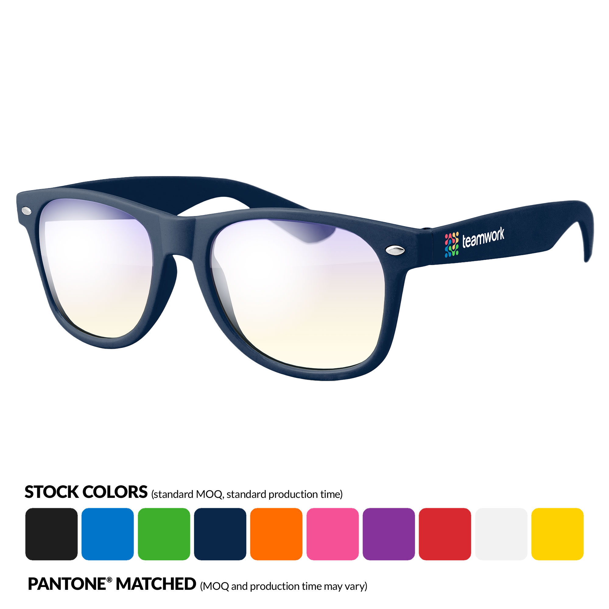 Blue Light Blocking Retro Promotional Glasses w/ Full-Color Imprint 3