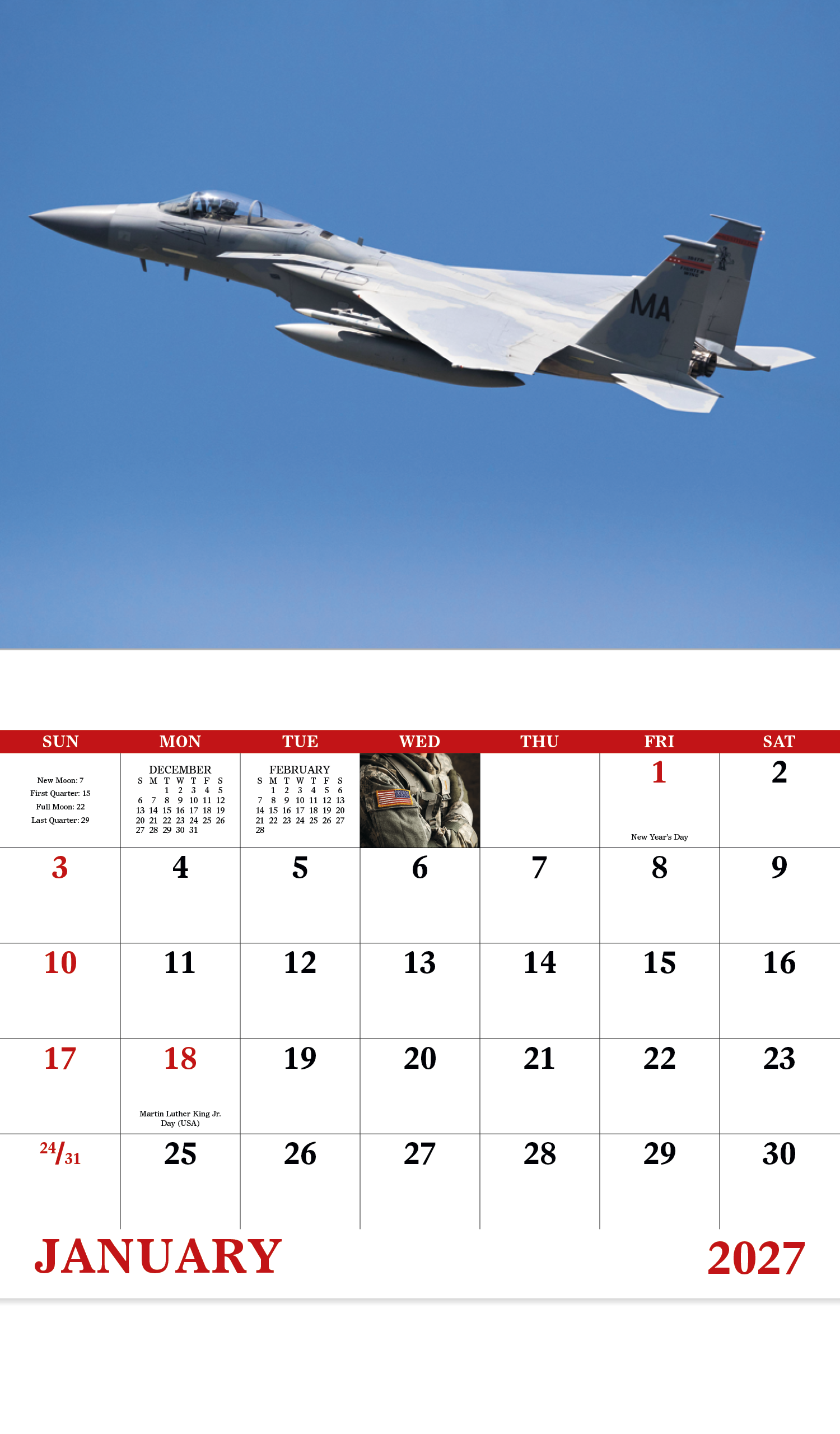 Good Value™ American Armed Forces - Stapled Calendar 17