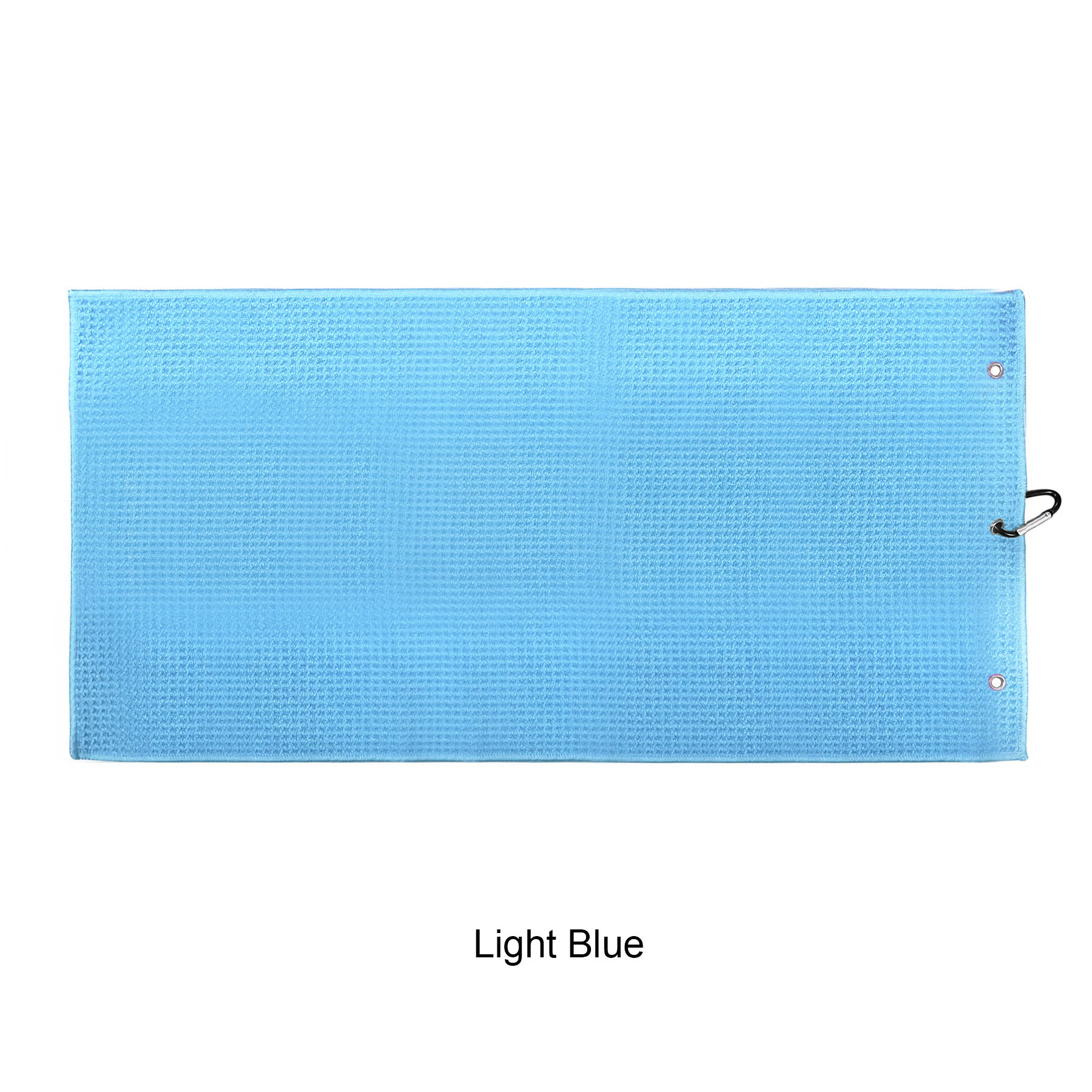 Microfiber Waffle Two-fold Golf Towel w/ Carabiners Clip 12" x 24" 13