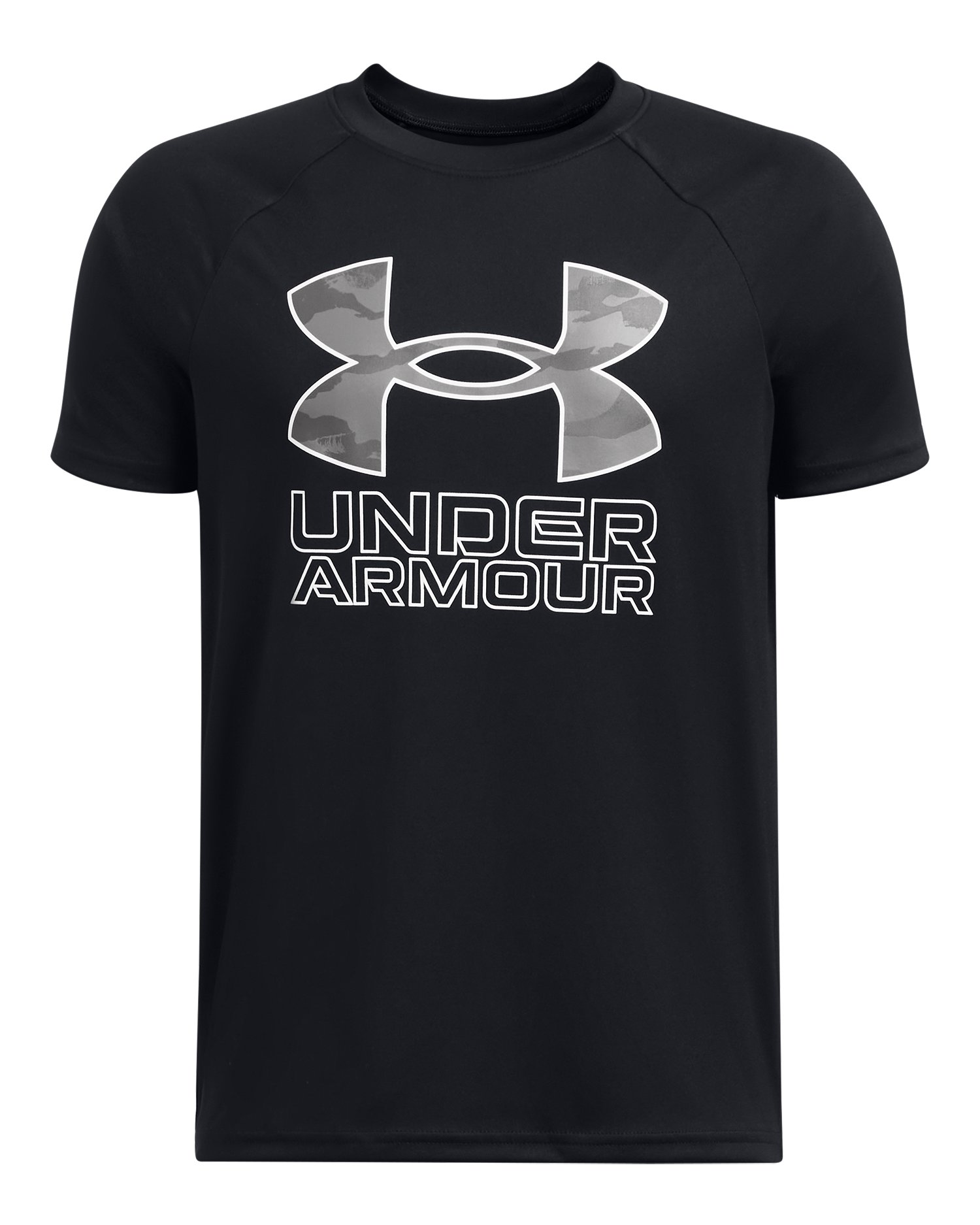 UA Tech Hybrid Print Boys' Short Sleeve 18