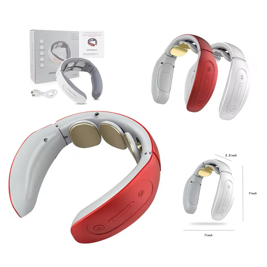 USB Charge Hot Compress 3D Neck And Shoulder Massager 3