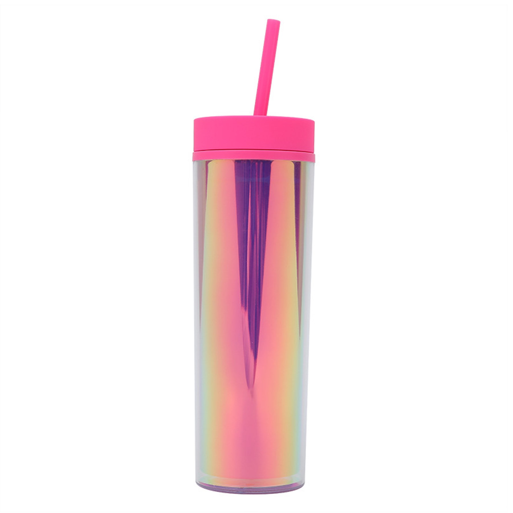 Dazzling Color Double Wall Straw Cup (direct import) 8