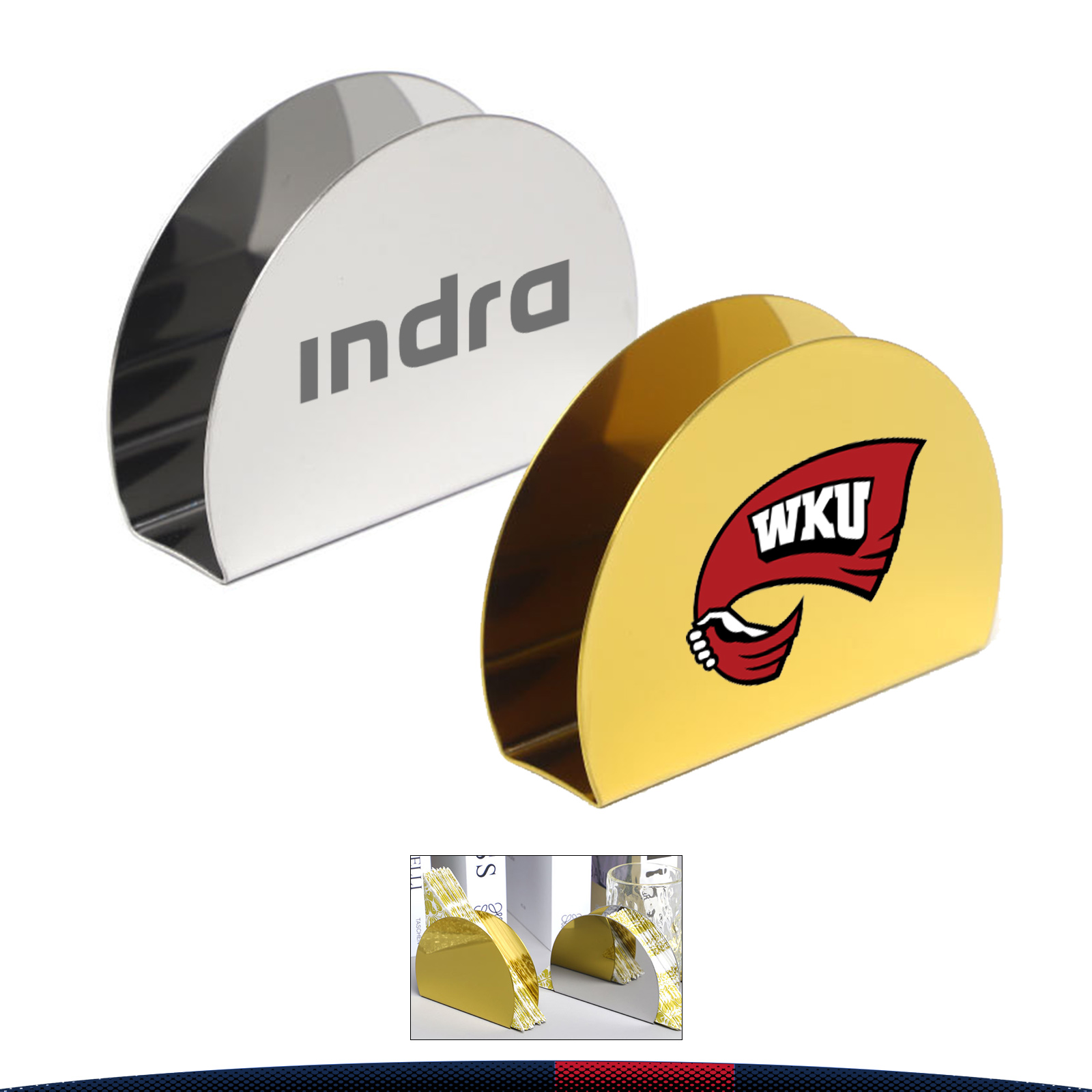 Semicircle Stainless Steel Napkin Holder 1