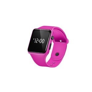Sports Watch With Red Digital Square Dial Adjustable Band Detachable Design 44