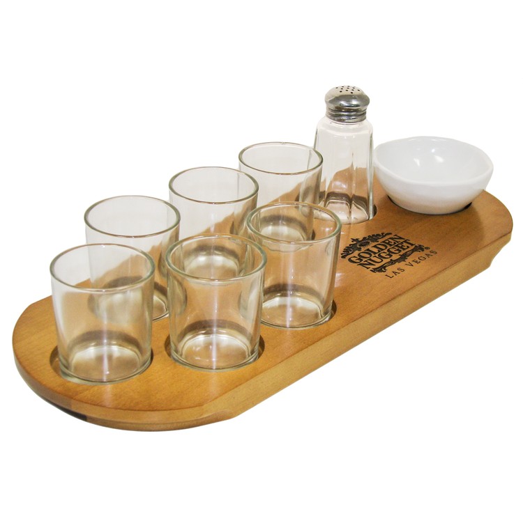 Shot Serving Tray w/ Garnish Bowl 14