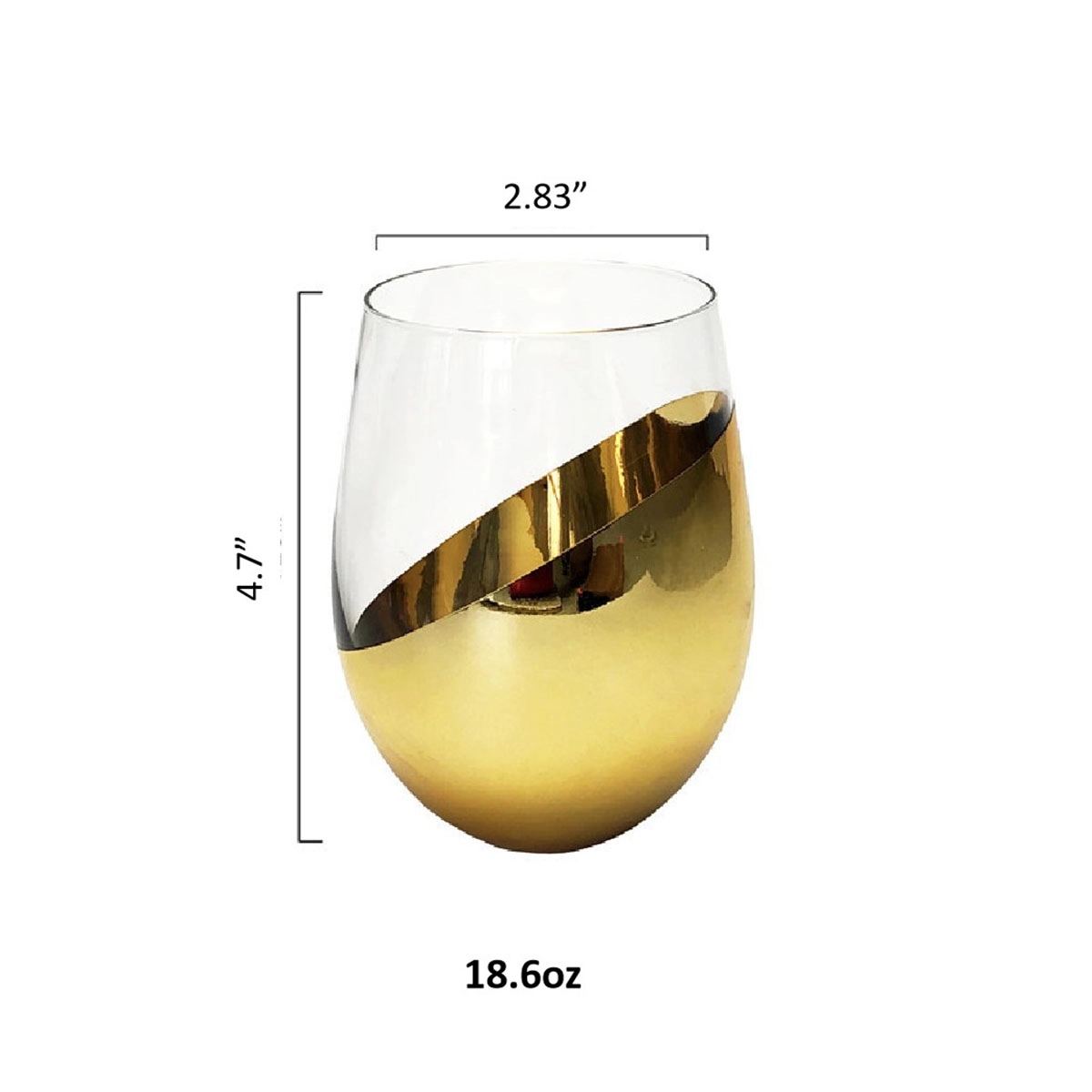 Modern Stemless Wine Glass 2