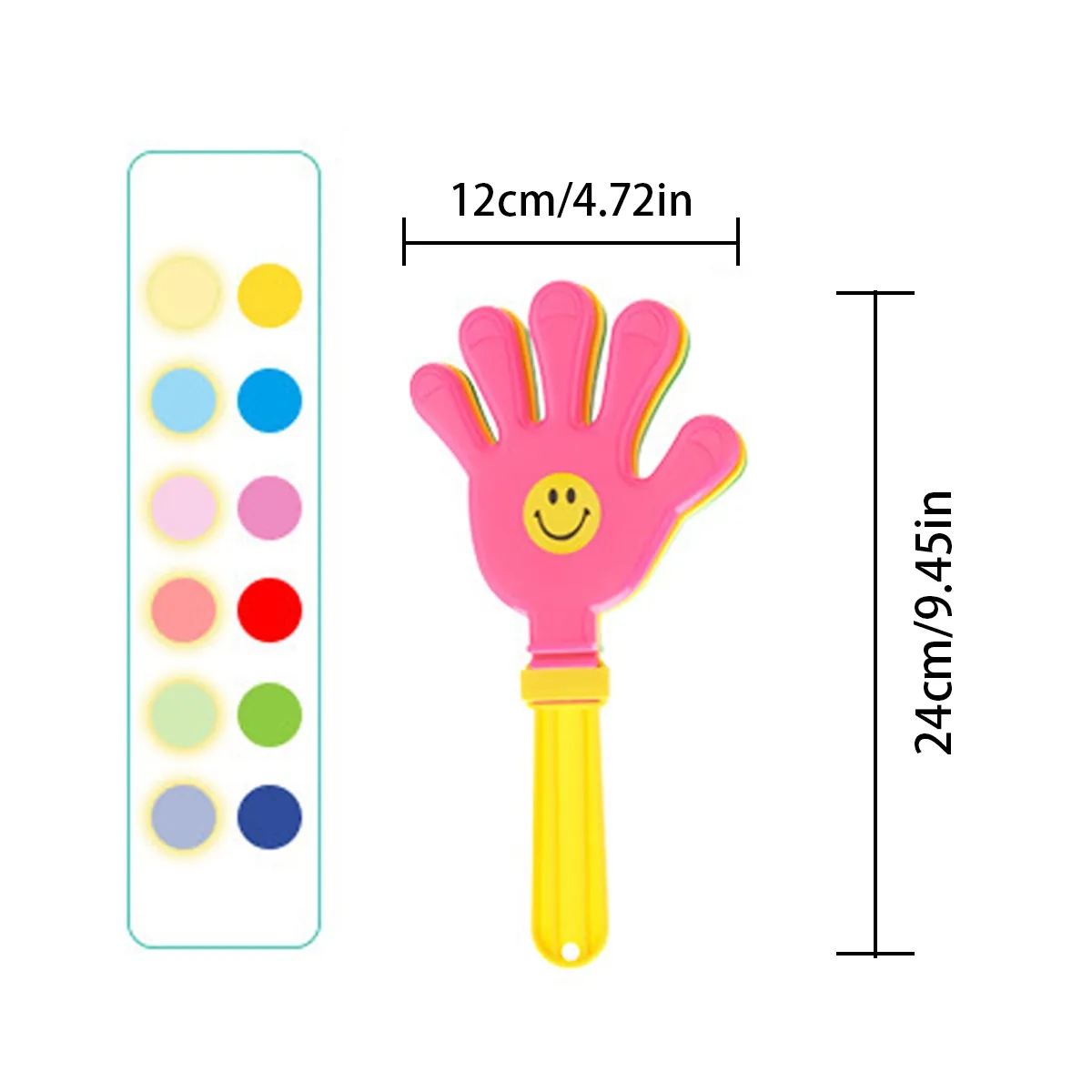 Multicolor Plastic Hand Clapper 7 Inch For Events 6