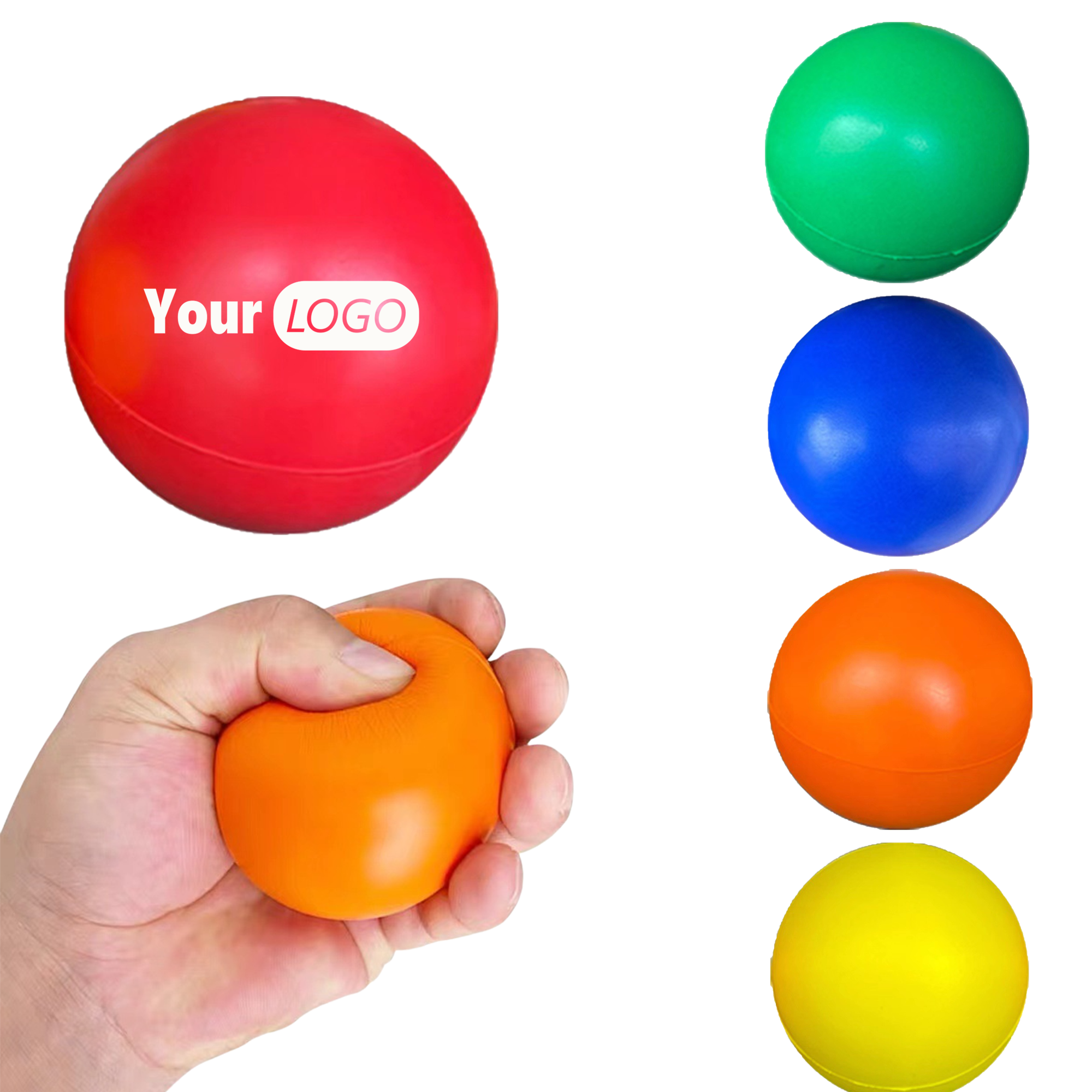 Polyurethane-Made Round Stress Ball MOQ 100 1