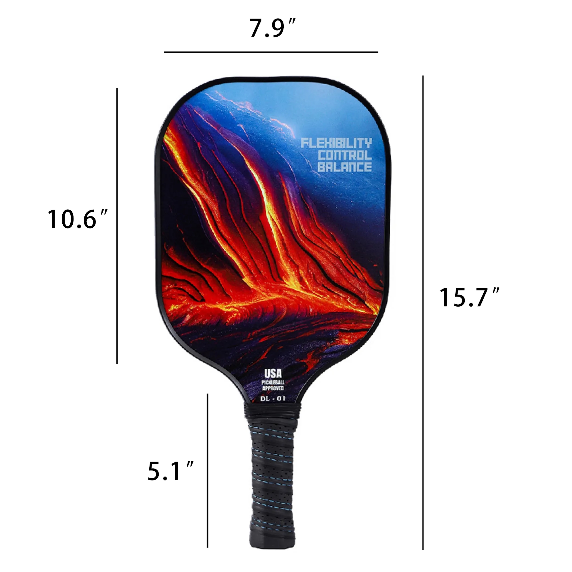 Glass Carbon Fiber Pickleball Racket 2