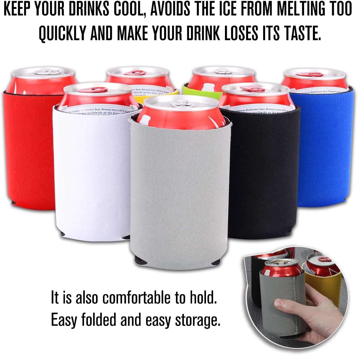 Can Sleeve Cooler Insulated with neoprene, custom koozie with logo imprint 3