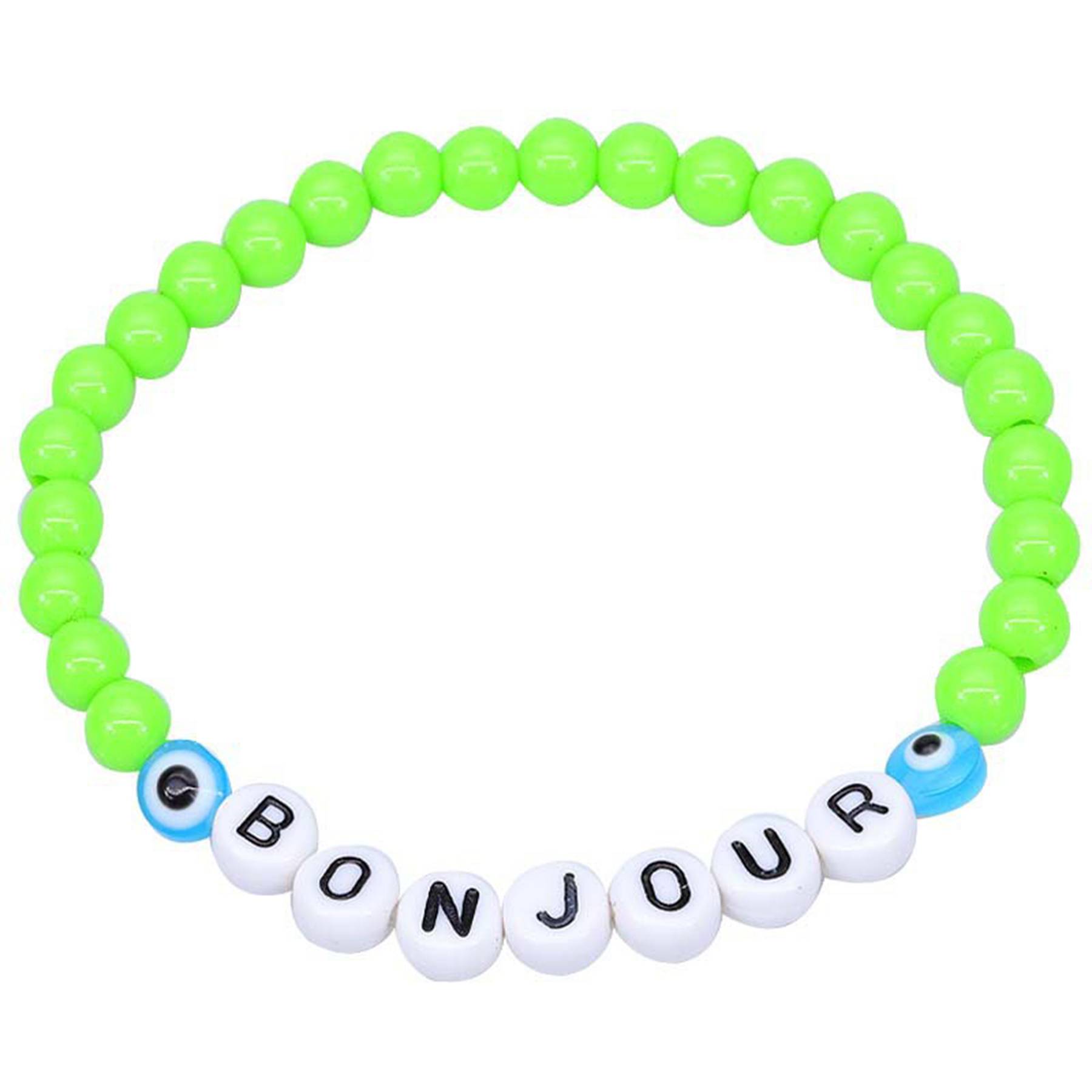 Plastic Handmade fashion letter beaded bracelet 11