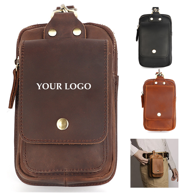 Vintage Genuine Leather Phone Holster for Men 2