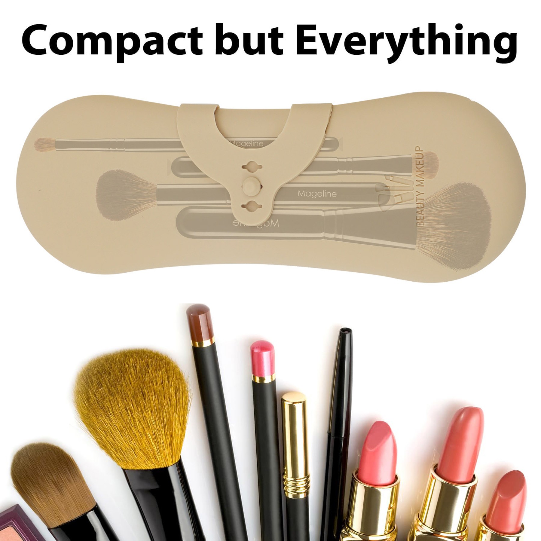 Large Capacity Travel Silicone Cosmetic Brush Bag Organizer 4