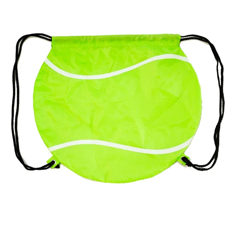 Tennis Design 210D Polyester Drawstring Bag 4
