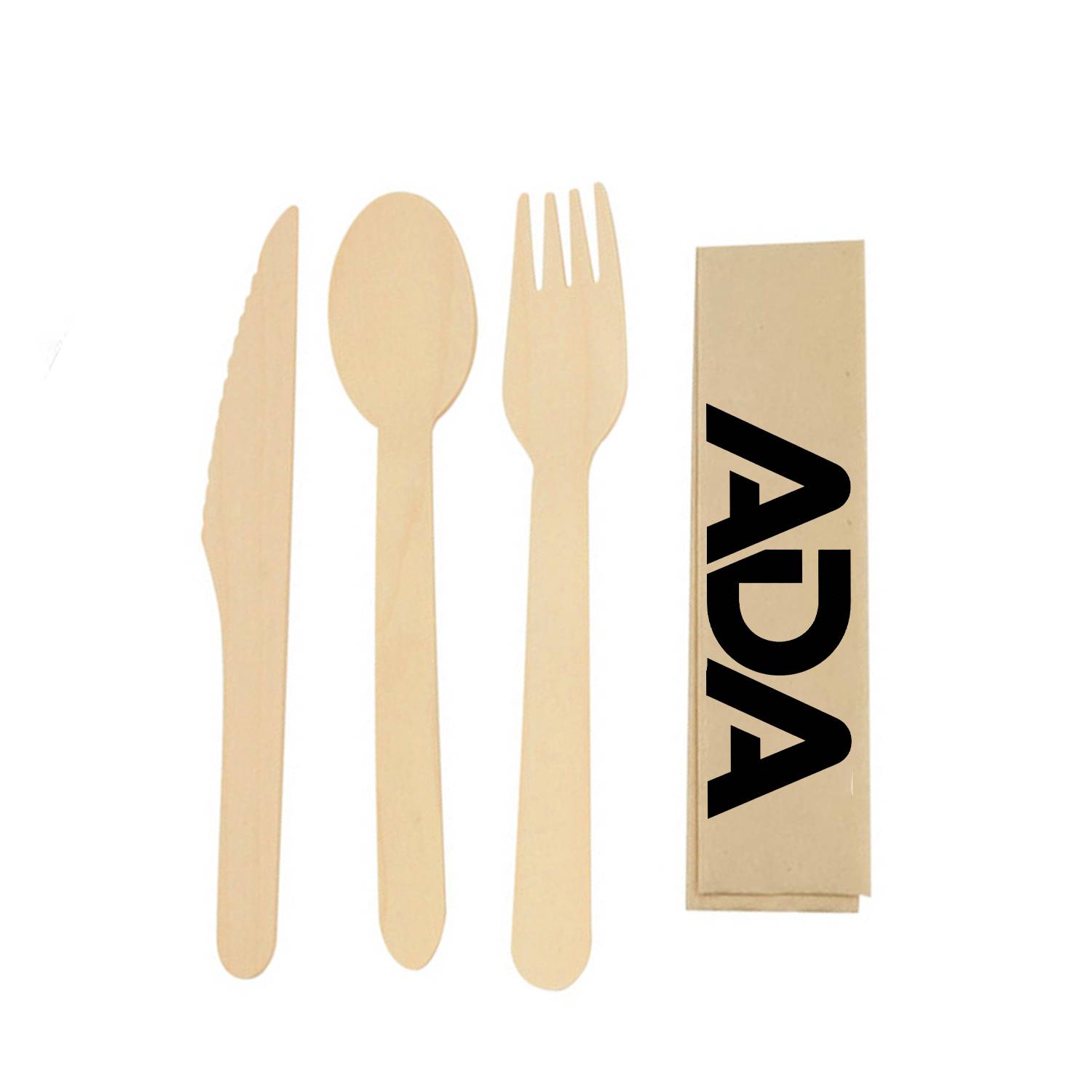 Disposable Wooden Cutlery Set 3