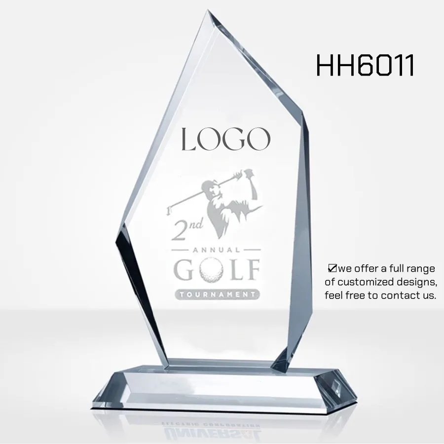 Engraved Crystal Trophy Award Plaque Supplier 1